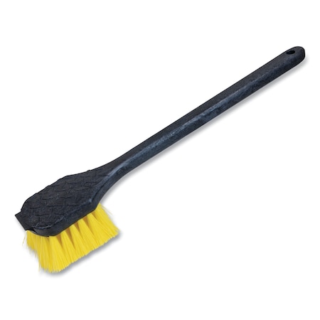 Quickie Gong Brush, Poly Fibers, 20" Black Handle, Yellow 226ZQK